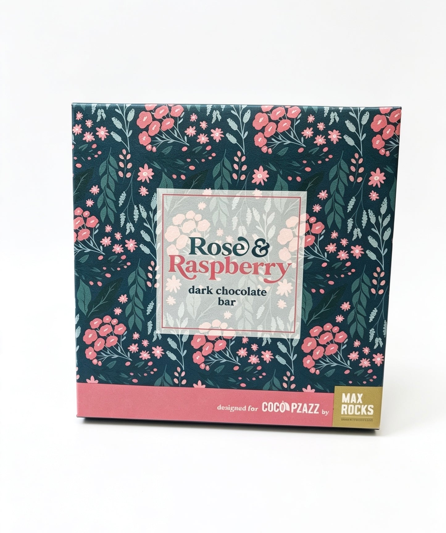 Coco Pzazz - Rose & Raspberry (Dark Chocolate Bar 80g)
