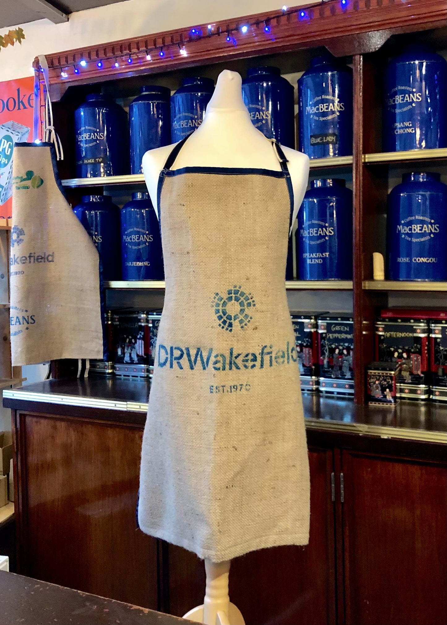 Upcycled Hessian Coffee Sack Aprons