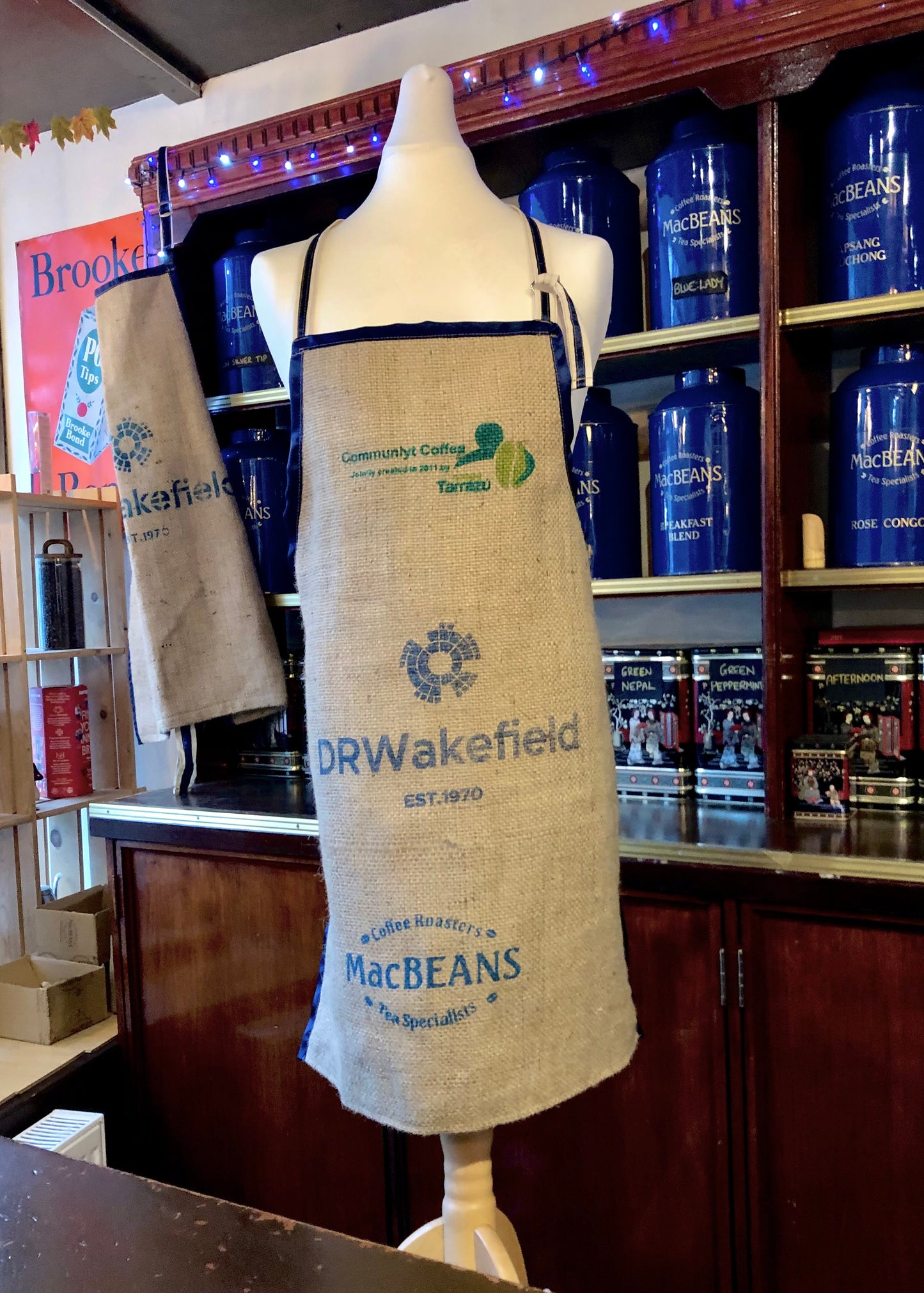 Upcycled Hessian Coffee Sack Aprons