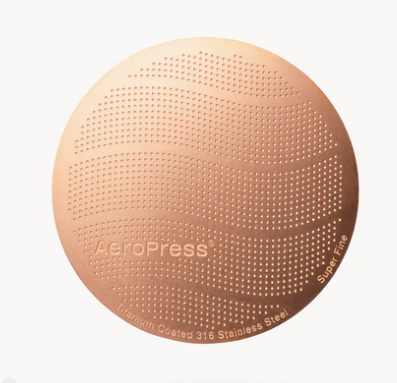 AeroPress Reusable Super Fine Gold Toned Metal Filter