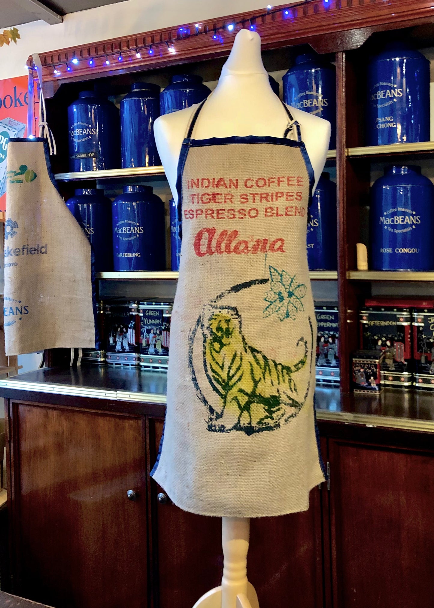 Upcycled Hessian Coffee Sack Aprons