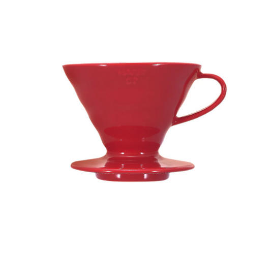 Hario V60 Ceramic Coffee Dripper Red - Size 02