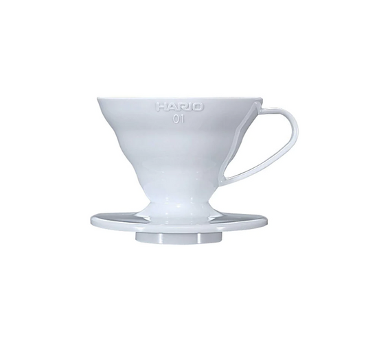 Hario V60 Coffee Dripper Plastic Size 01 (White/Red)